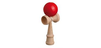 Philos Kendama natur mit roter Kugel