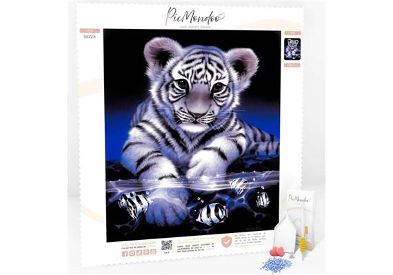 Picmondoo - Diamond Painting - Baby Tiger 30 x 45 cm