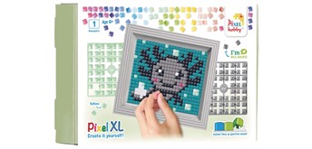 Pixel 12101 Geschenkverpackung mit 13 Pixel XL Vierecke - Axolotl grau