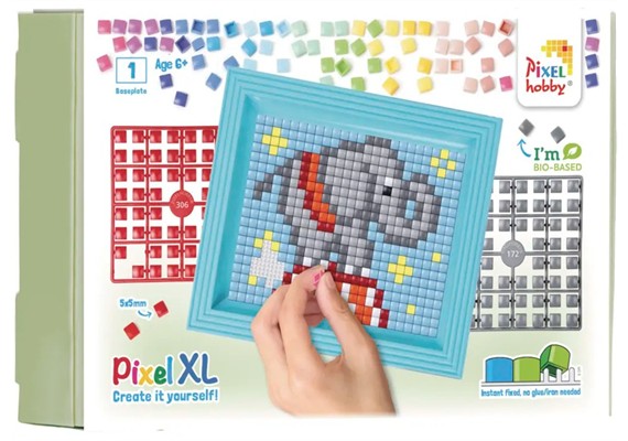 Pixel 12103 Geschenkverpackung mit 13 Pixel XL Vierecken - Elefant