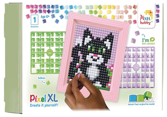 Pixel 12108 Geschenkverpackung mit 13 Pixel XL Vierecke - Katze