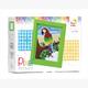 Pixel Geschenkbox mit 20 Pixel Vierecke - Papagei