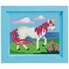 Pixel Geschenkbox mit 21 Pixel Vierecke - Einhorn
