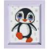 Pixel Geschenkbox mit 23 Pixel Vierecke - Pinguin