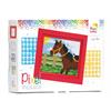 Pixel Geschenkbox mit 24 Pixel Vierecke - Pferd