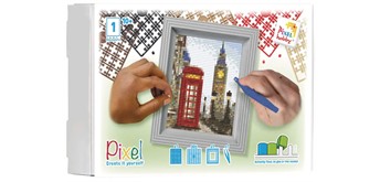 Pixel Geschenkbox mit 30 Pixel Vierecke - London