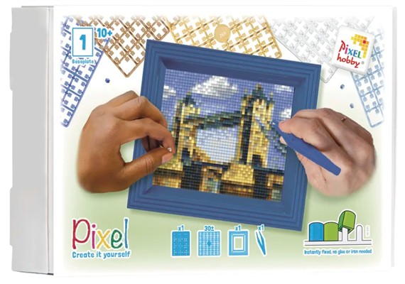 Pixel Geschenkbox mit 30 Pixel Vierecke - Tower Bridge
