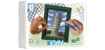 Pixel Geschenkbox mit 30 Pixel Vierecke - Tower of Pisa