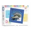 Pixel Geschenkverpackung - Delfin mit Rahmen