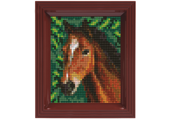 Pixel Geschenkverpackung - Pferd mit Rahmen
