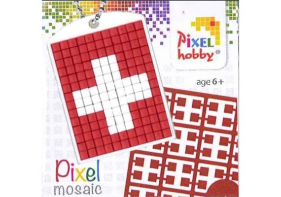 Pixel Medaillon-Set Schweizer Kreuz