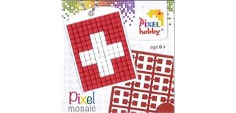 Pixel Medaillon-Set Schweizer Kreuz