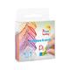 Pixel Set mit 5 Medaillon und Farbkordeln rosa - orange mix transparent