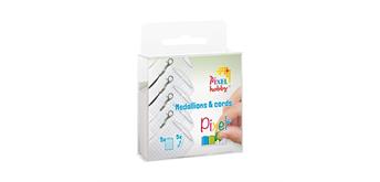 Pixel Set mit 5 Medaillon und Farbkordeln transparent