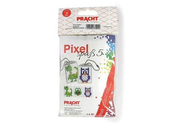Pixel Spass 5 klein, 2 Medaillon mit Kette