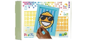 Pixel XL 12111 Geschenkverpackung mit 13 Pixel XL Vierecke - Smiley