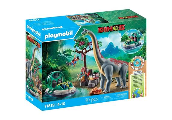 PLAYMOBIL® 71819 Brachiosaurus-Begegnung mit Luftkissenboot
