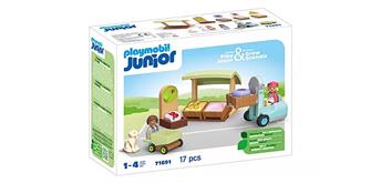 PLAYMOBIL® Junior 71691: Bio-Marktstand & Gabelstapler
