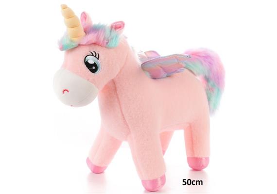 Plüsch Einhorn 50 cm Pink