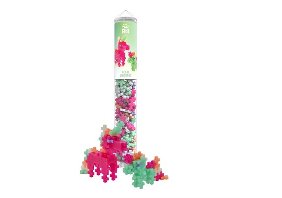 Plus-Plus 4374 100 Kreativ Bausteine Neon Einhorn