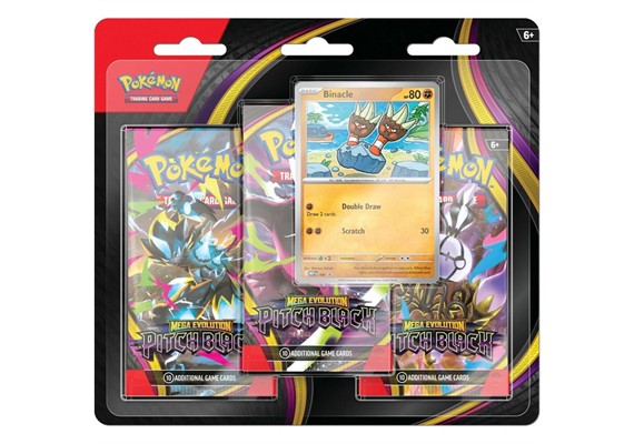 Pokemon ENGLISCH ME05 "Pitch Black" Three Pack Blister