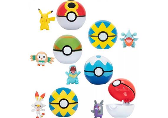 Pokémon PKW2244 - ClipnGo Poké Balls, sortiert