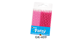 Qualatex-Geburtstagskerzen Pink Polka Dots Punkte