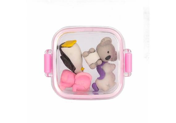 Radierer Tiere 4 Stück Box