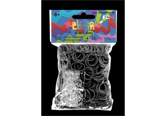 Rainbow Loom® Gummibänder grau opaque