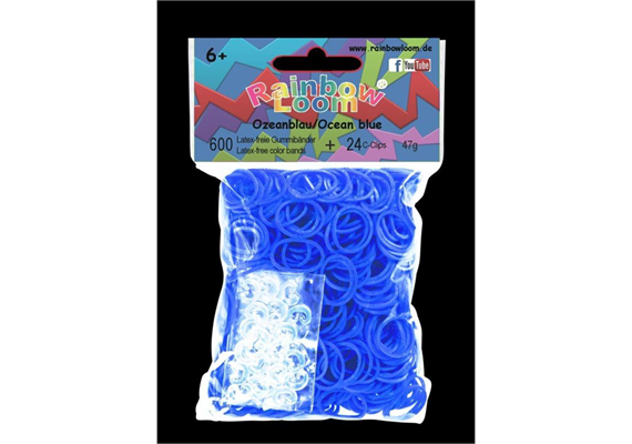 Rainbow Loom® Gummibänder ozeanblau opaque