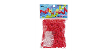 Rainbow Loom® Gummibänder rot jelly