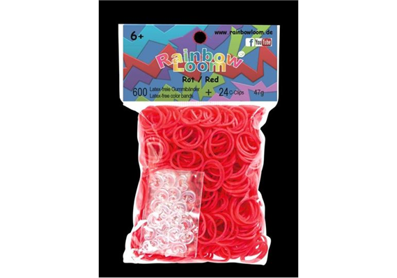 Rainbow Loom® Gummibänder rot opque