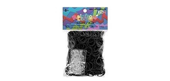 Rainbow Loom® Gummibänder schwarz opaque