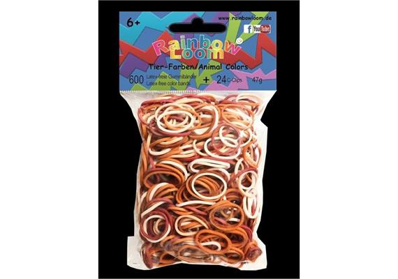 Rainbow Loom® Gummibänder tierfarben mix