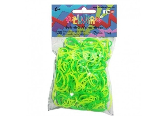 Rainbow Loom® Silikonbänder gelb-grün