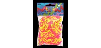 Rainbow Loom® Silikonbänder gelb-pink
