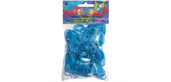 Rainbow Loom® Silikonbänder metallic blau