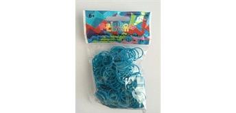 Rainbow Loom® Silikonbänder metallic blau