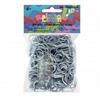 Rainbow Loom® Silikonbänder metallic silber