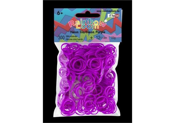 Rainbow Loom® Silikonbänder neon lila