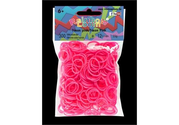 Rainbow Loom® Silikonbänder neon pink