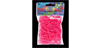 Rainbow Loom® Silikonbänder neon pink