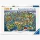 Ravensburger 01738 Puzzle Weltkarte mit Sehenswürdigkeiten