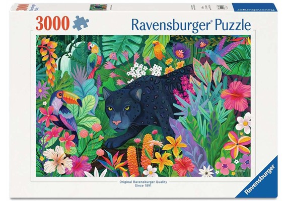 Ravensburger 01748 Puzzle Panther im blühenden Dschungel