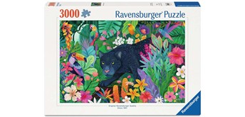 Ravensburger 01748 Puzzle Panther im blühenden Dschungel