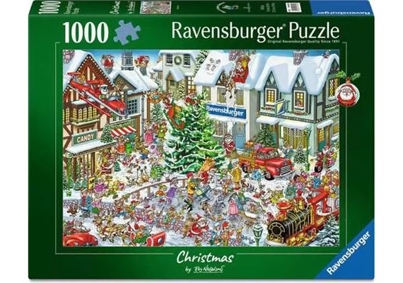 Ravensburger 01801 Puzzle Ray Nicholson Wimmelbild Weihnachten