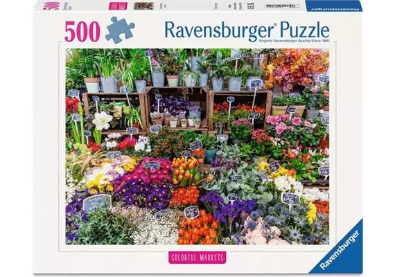 Ravensburger 01815 Puzzle Blumenmarkt, Frankreich