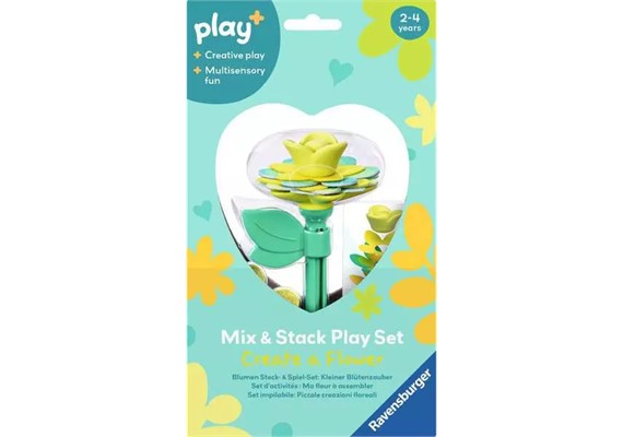 Ravensburger 02638 Play+ Blumen Steck- und Spiel-Set: Kleiner Blütenzauber gelb
