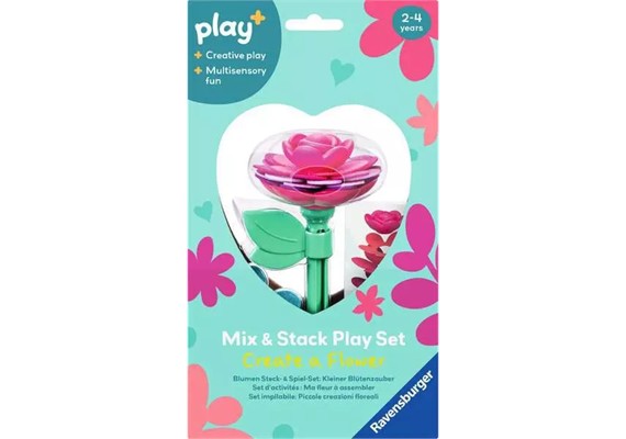 Ravensburger 02639 Play+ Blumen Steck- und Spiel-Set: Kleiner Blütenzauber pink