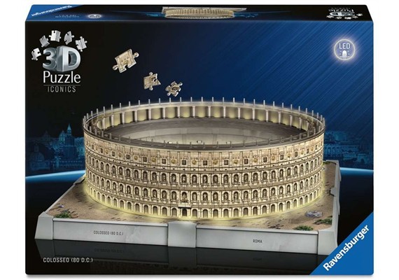Ravensburger 08043 3D Puzzle Iconics: Kolosseum Rom - mit Licht